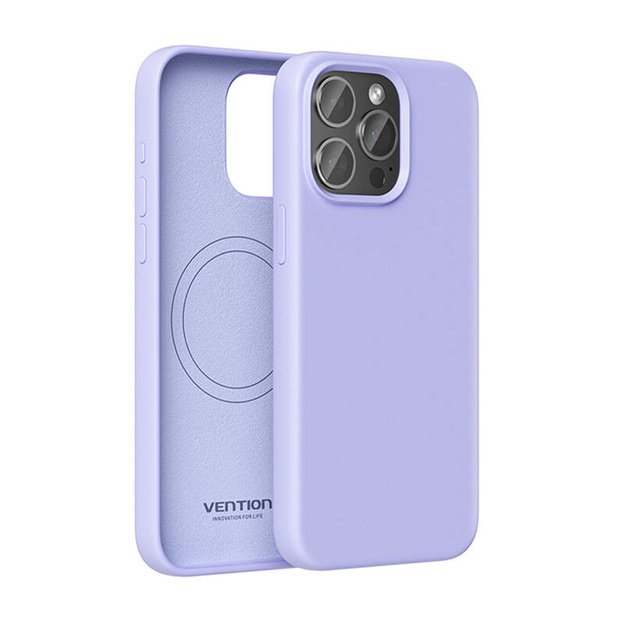 Vention KUFV0-30 silikoninis dėklas iPhone 15 Pro (violetinis)