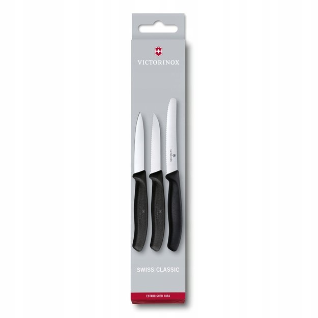 Victorinox Swiss Classic pjaustymo peilių rinkinys, 3 dalys Juodas 6.7113.3