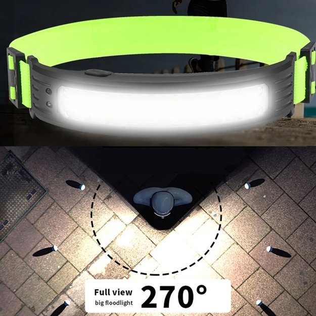 Аккумуляторный налобный фонарик Entac 5W Sensor