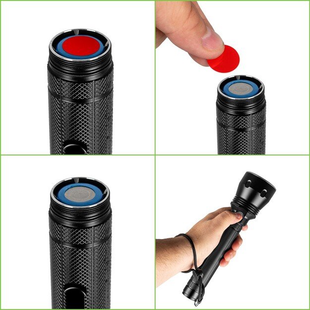 VAYOX Įkraunamas taktinis žibintuvėlis 1570lm 20W SFT40 LED 8400mAh VA0253