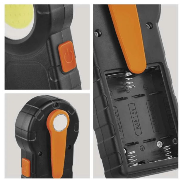 Emos handheld flashlight COB LED, 3xAAA P4715