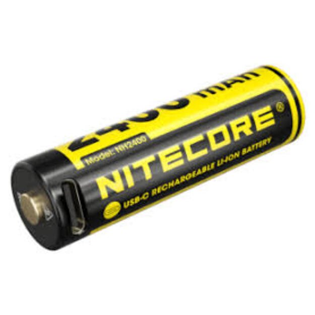 Nitecore lithium-ion battery, 1.5 V, USB-C, 2400 mAh, 4 pcs. NH2400