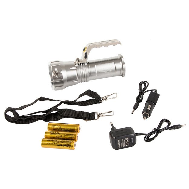 Handheld rechargeable flashlight 3x18650