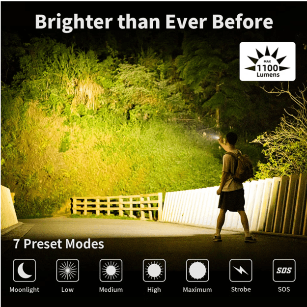 Wuben X0 mini žibintuvėlis 1100lm Titanium Version Green