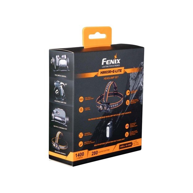 FENIX HM65R žibintuvėlis + Mini lite žibintuvėlis
