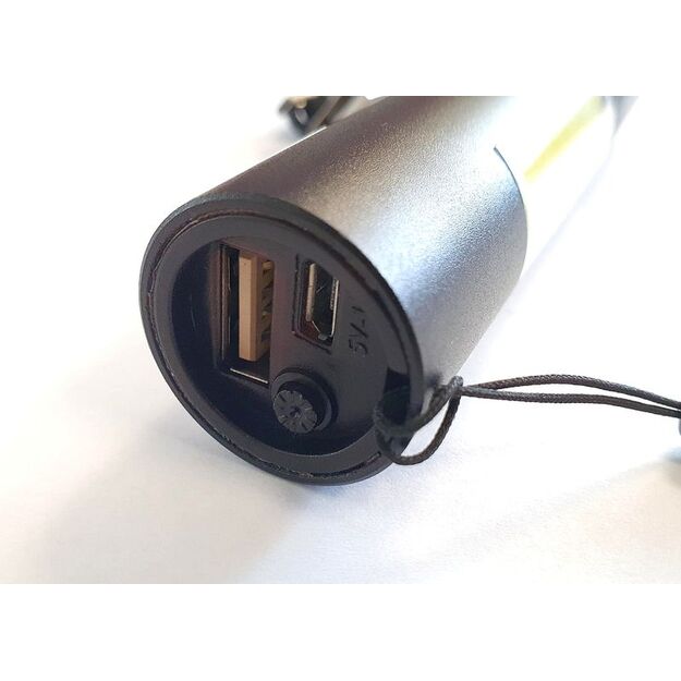 Rechargeable flashlight ENTAC 3W XPE + 2W COB