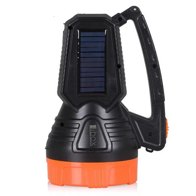 Įkraunamas 1,6 W LED žibintuvėlis su saulės energijos įkrovimu ir 2,8 W šoniniu žibintu LB0168 LIBOX