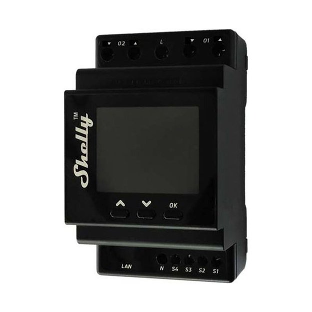 Двойной контроллер Shelly Pro Dual Cover PM DIN Rail, WiFi (измерение мощности)
