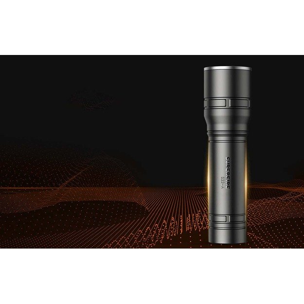 Rankinis žibintuvėlis Superfire S33-A, 124lm, USB (juodas)