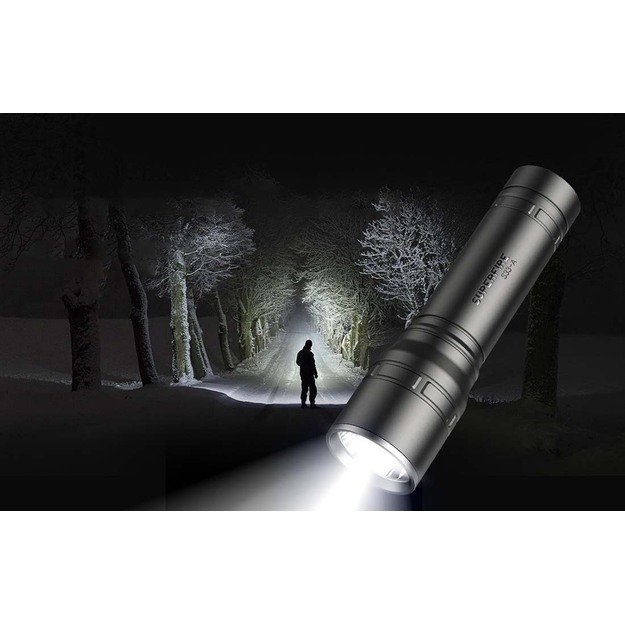 Rankinis žibintuvėlis Superfire S33-A, 124lm, USB (juodas)