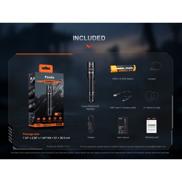 Fenix PD35R ACE LED žibintuvėlis