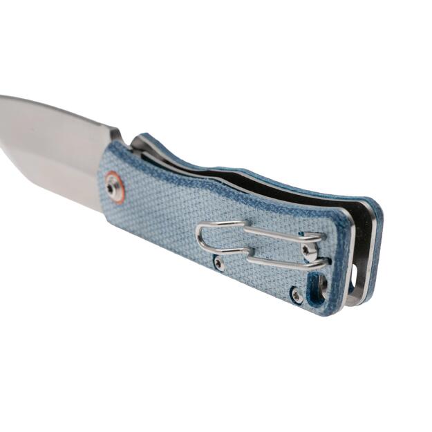 BlackFox Teeny folding knife Blue Micarta, Satin D2 (BF-785 MIBL)