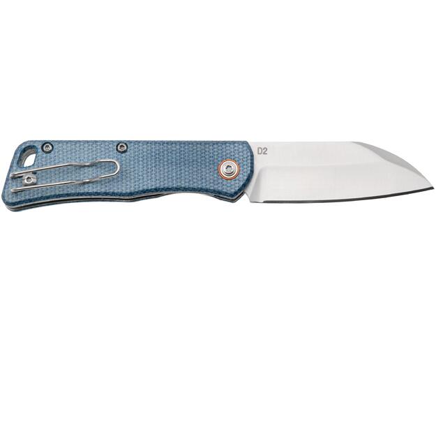 BlackFox Teeny folding knife Blue Micarta, Satin D2 (BF-785 MIBL)