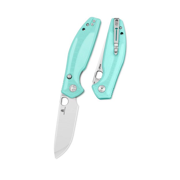 Bestechman Angry Owl peilis Aqua G10, Satin/Stonewashed D2 by Keanu Alfaro (BMK12B-1)