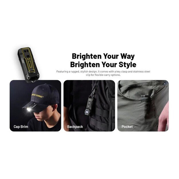 Nitecore TUP2 žibintuvėlis 1200 lm, MCT, OLED Juodas