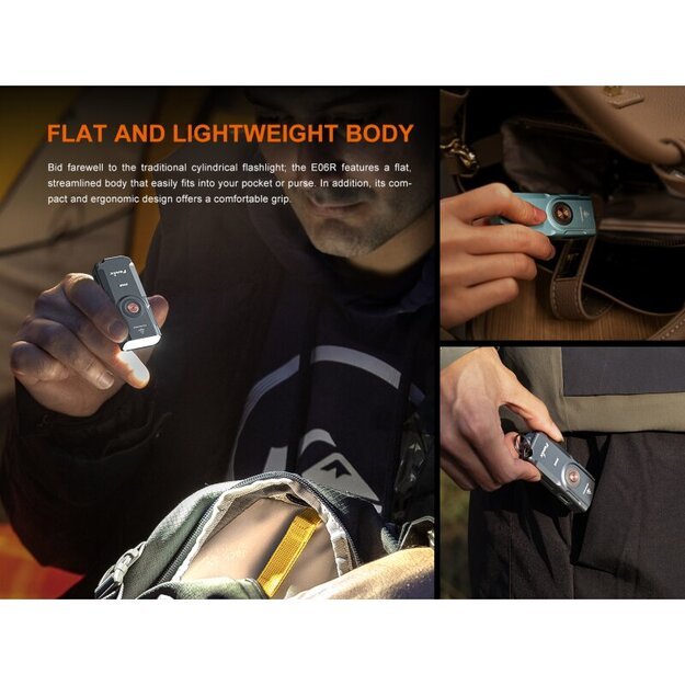 Фонарь Fenix E06R: Белый + УФ + Лазерный Свет, Граффити