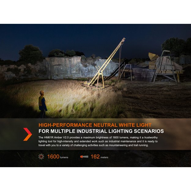 Fenix ​​HM61R Amber V2.0 žibintuvėlis