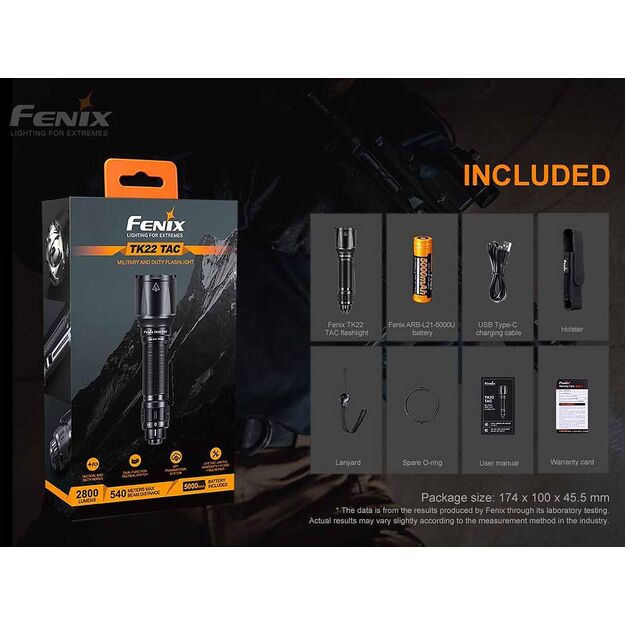 FENIX TK22 TAC taktinis žibintuvėlis