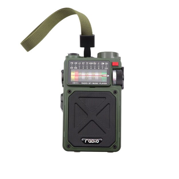 Туристическое радио с фонариком, генератором и внешним аккумулятором (power bank) 4000мАч