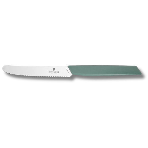 Кухонный нож Victorinox Swiss Modern Sage с зубчатым лезвием, 11 см, 6.9006.11W43