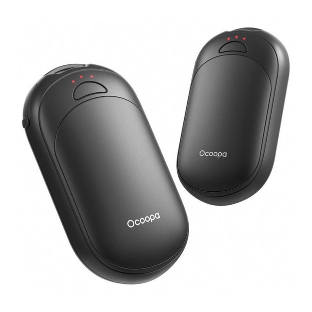Ocoopa UT3 Lite 2x2500 mAh rankų šildytuvas, USB-C, juodos/juodos spalvos