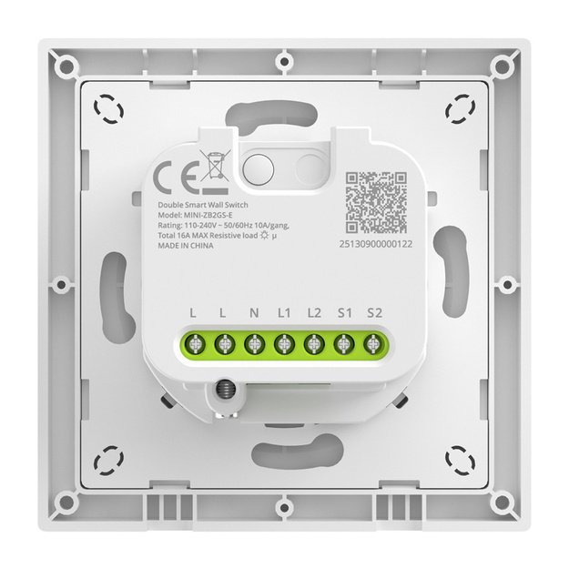 SONOFF MINI-ZB2GS-E ZigBee Dual Channel Wall Switch.