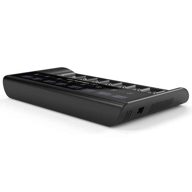 Gyrfalcon All-88 Pro – 8 vietų ličio jonų 1,5 V; 3,6–3,7 V LiFePO4 3,2 V ir NiMH akumuliatorių įkroviklis