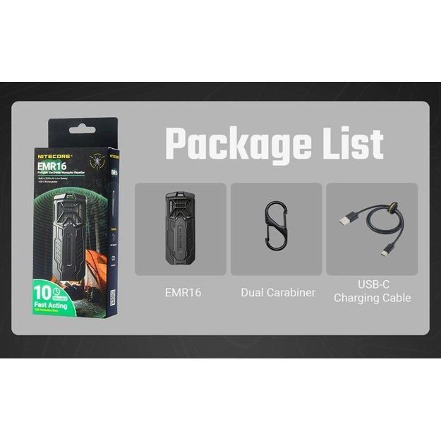 Nitecore EMR16 – mosquito repellent with integrated battery