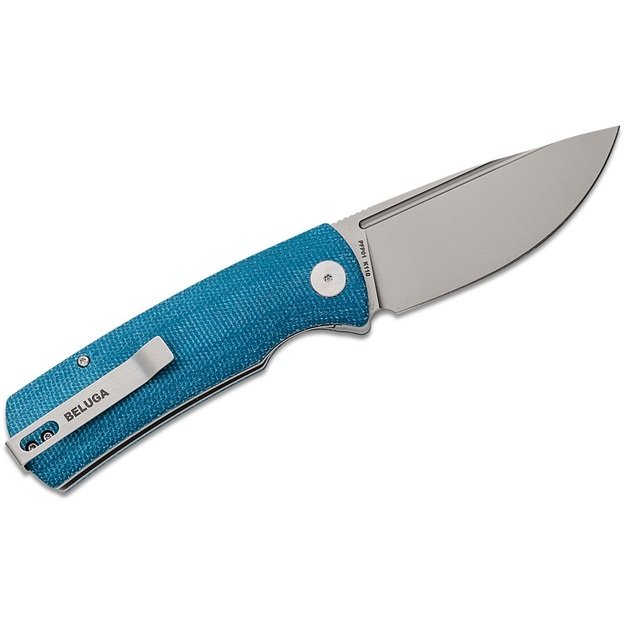 Petrified Fish Beluga Складной нож Blue Micarta PFP01BMP