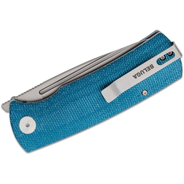 Petrified Fish Beluga Складной нож Blue Micarta PFP01BMP