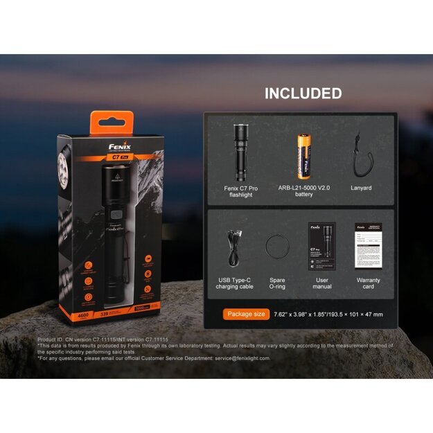 Светодиодный фонарь Fenix ​​C7 Pro с USB-подключением