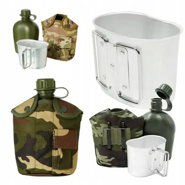 1L Canteen Set with Pouch and Cup