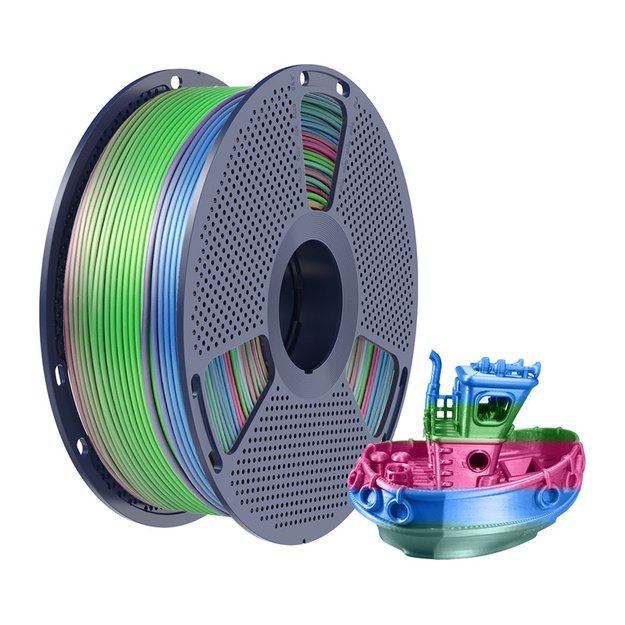 Sunlu PLA+ Silk Filament (Rainbow) 06