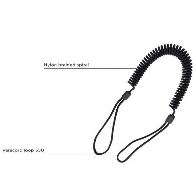 Lanyard coil with loops, coyote brown