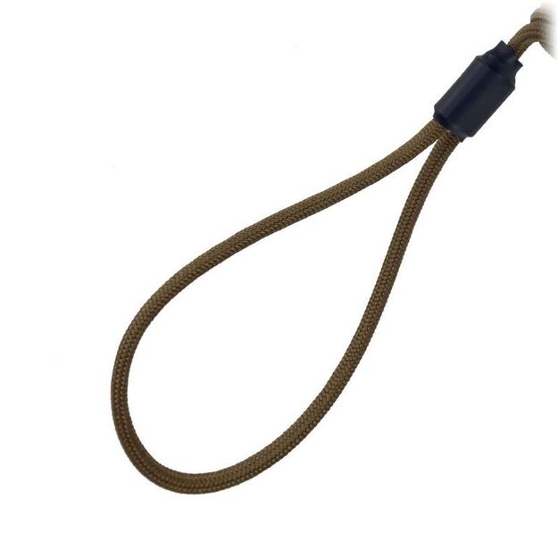 Lanyard coil with loops, coyote brown
