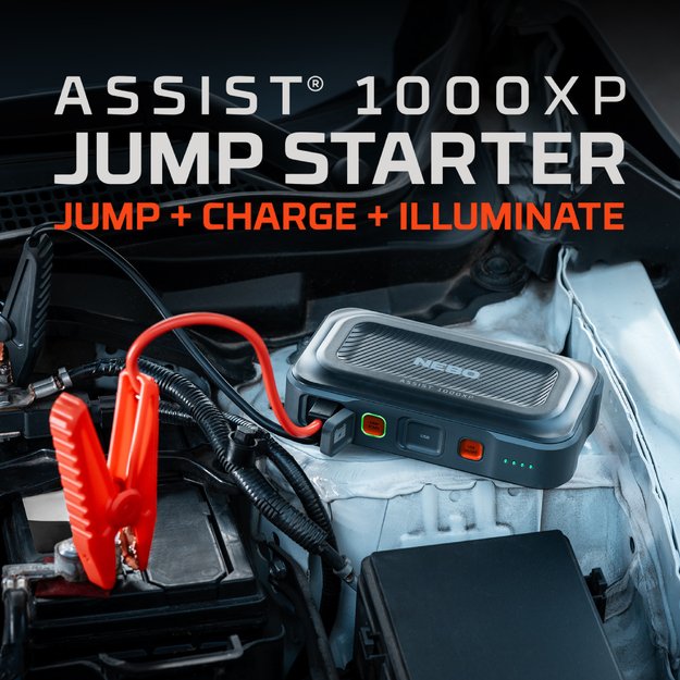 Пусковое устройство и фонарь NEBO Jumpstarter Assist 1000XP, 12В 1000А