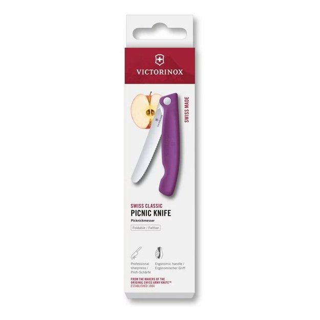 Складной кухонный нож Victorinox Picnic Swiss Classic, Purple 6.7835.FC1