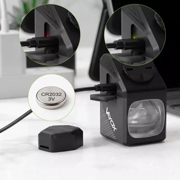 Vayox priekinis dviračio žibintas 1000lm 5000mAh su nuotolinio valdymo pultu VAF1000PRO