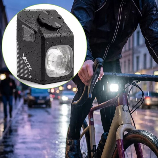 Vayox priekinis dviračio žibintas 1000lm 5000mAh su nuotolinio valdymo pultu VAF1000PRO
