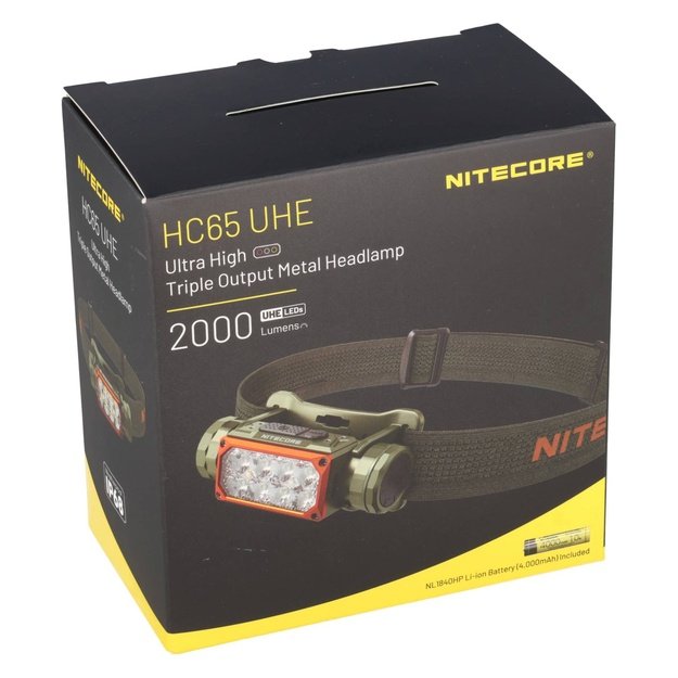 Nitecore HC65 UHE Hunting Edition – 2000 lumens – 3 light sources
