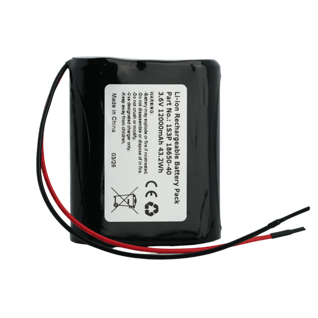Keeppower 1S3P - 18650 - 12000mAh - 3,6 V - 3,7 V ličio jonų akumuliatorių blokas su BMS apsauga ir kabelio jungtimi