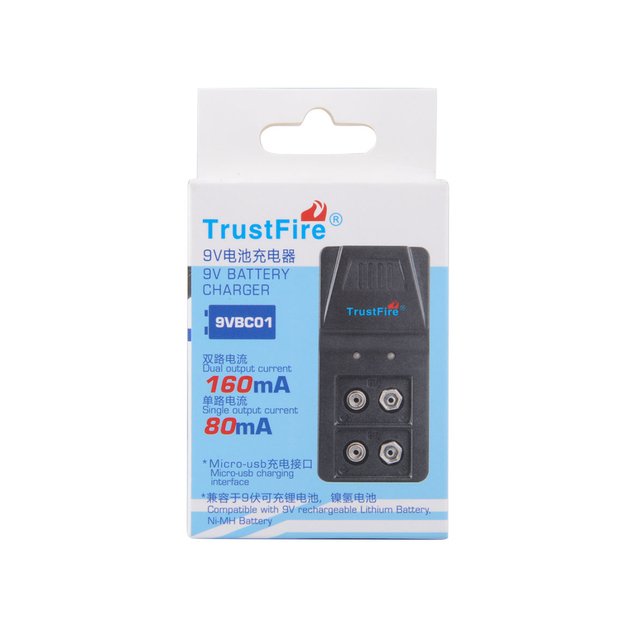 Trustfire BC01 9V Unit 6F22 Li-ion Ni-MH Battery Charger
