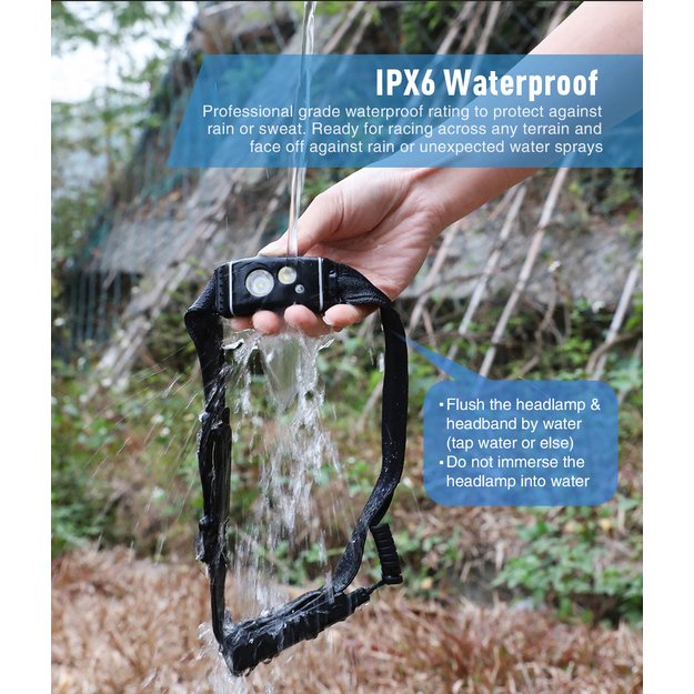 KLARUS HR1 PRO žibintuvėlis 400lm, 1200 mAh balta/raudona LED