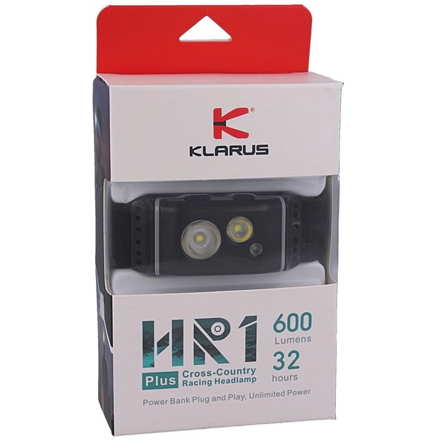 Фонарь KLARUS Cross-Country Racing белый/красный LED (HR1 PLUS BLACK)