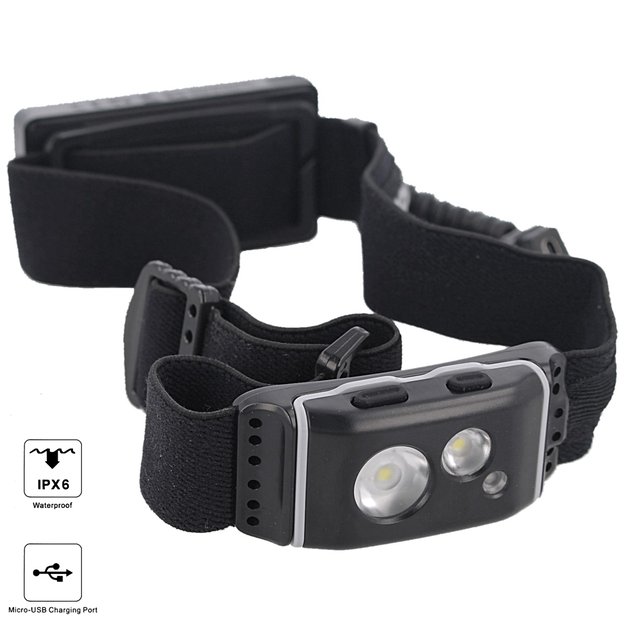 Фонарь KLARUS Cross-Country Racing белый/красный LED (HR1 PLUS BLACK)