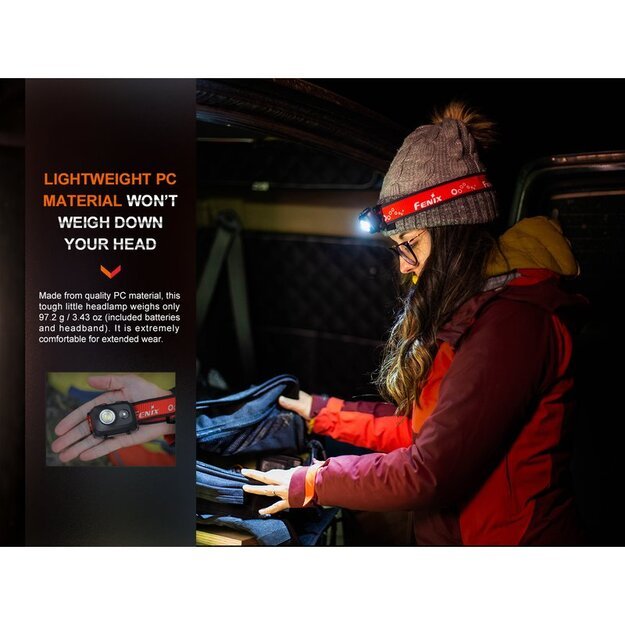 Fenix HL16 žibintuvėlis 450lm, salotinis