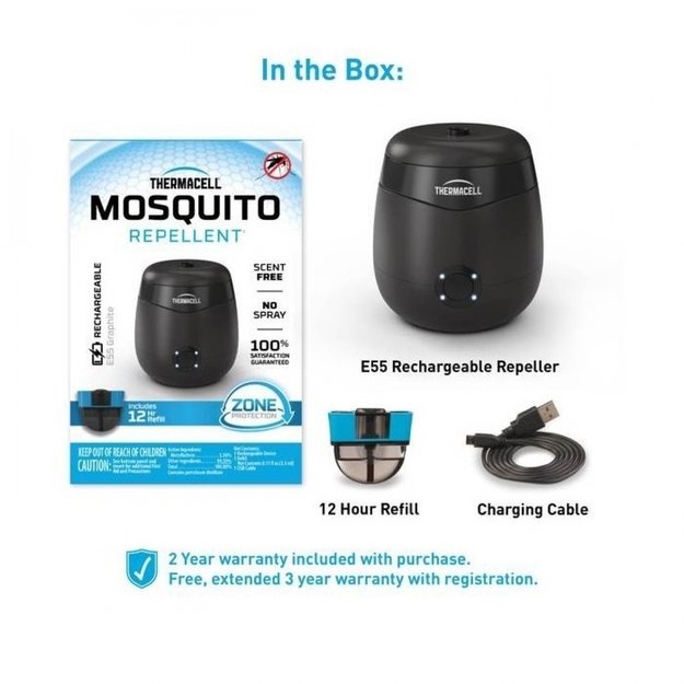 Thermacell E55XI uodus atbaidantis įkraunamas įrenginys 