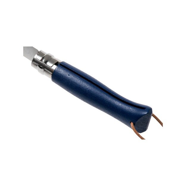 Peilis Opinel Trekking Nr.8 nerūdijančio plieno ašmenimis ir mėlyna rankena