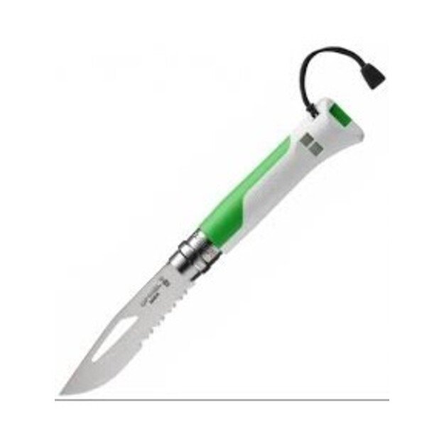 Нож Opinel Outdoor №8 с лезвием из нержавеющей стали - зеленый