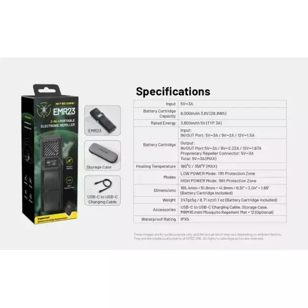 Nitecore EMR23 uodus atbaidanti priemonė, OLED, 8000mAh baterija